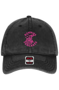 Bonnie's Snow-Washed Dad Cap in Black with Aspen Mountain logo embroidery