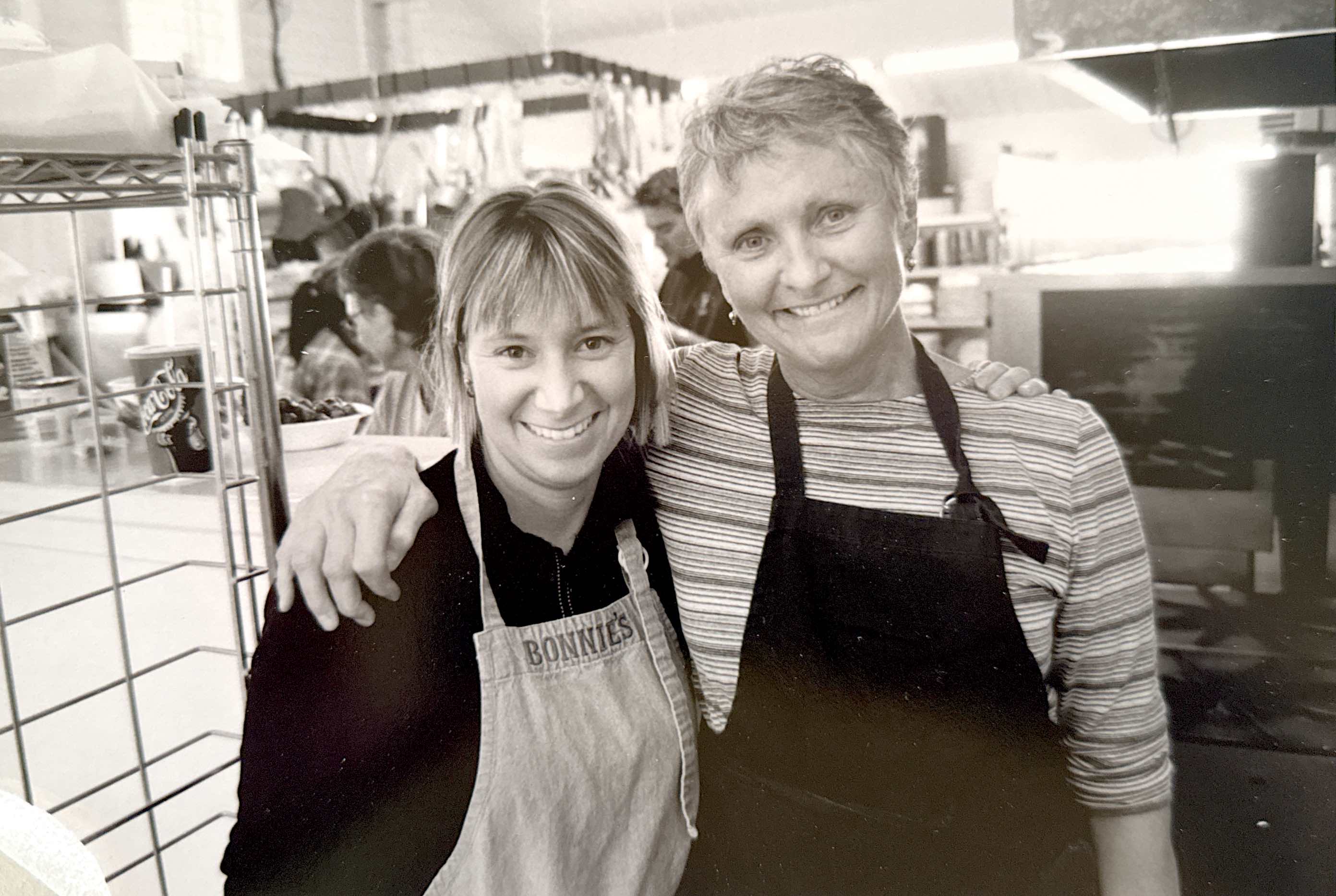 Young Brigitte Birrfelder pictured with Bonnie Rayburn